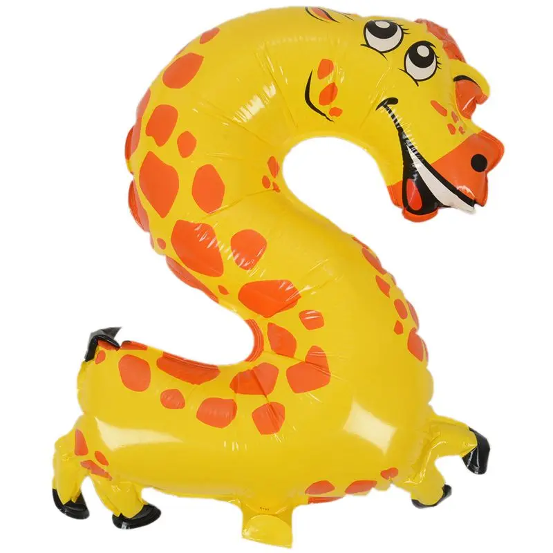 

Practical Boutique Cute kids Pet Numbers Foil Balloon Animal Air walker Helium Fun Birthday Parties Decor, Giraffe 2