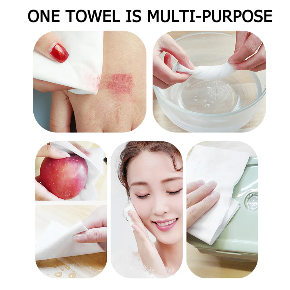 

1pcs Disposable Facial Tissue Dry and Wet Wipes Cotton Face Towel Cleansing Washcloth