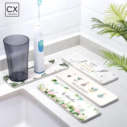 

Diatomite washbasin pad, soap holder box, kitchen and bathroom water absorption coasters, super water absorption material