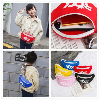 

Any Season Children Boys Girls Belt Bag 5 Colors Casual Letter Printed Mini Fanny Pack Zipper Convenient Money Phone Waist Bag