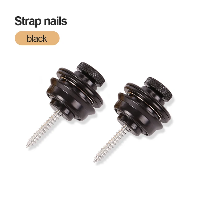 Sliding lock guitar strap nails Electroplating alloy Guitar strap non slip buckle Electric guitar strap anti slip tail studs 2pcs