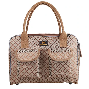 

Luxury Designer Dog Carrier Bag Plaid Car Travel Pet Carrier Breathable Carry Totes Small Dog Cat Puppy Bag Handbag Dog Supplies