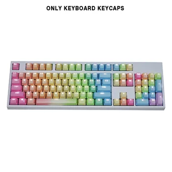 

Computer Peripherals Easy Install Keyboard Keycaps PBT Gradient Colorful Rainbow Business Home Office Repair Replacement Parts