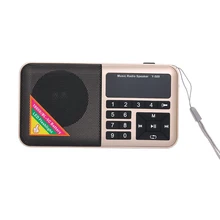Y-509 портативный радио Мини Raido динамик с светодиодный фонарик экран дисплей MP3 музыкальный плеер FM радио