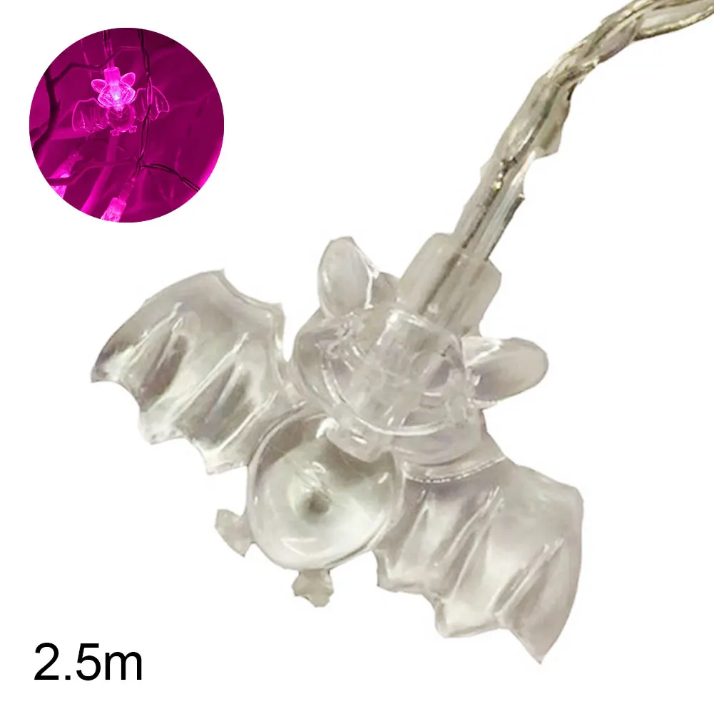 Хэллоуин Фея летучие мыши светодиодный струнные огни с батарейками Рождественская вечеринка домашние Декорации праздничные идеальные для праздников украшения - Цвет: 250CM Pink