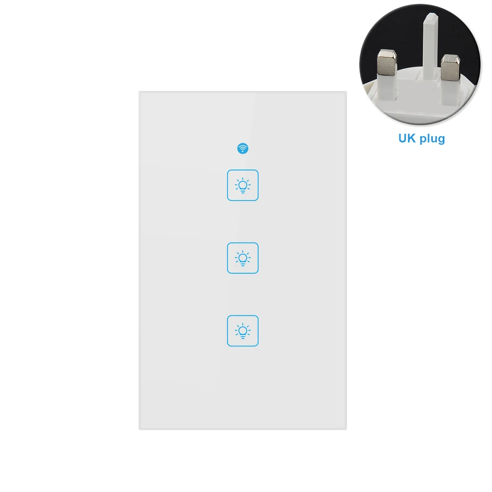 

Smart Home Modern Phone 1 2 3 Gang Timing Voice Control Easy Install Simple WiFi Touch Wall Switch Panel Accessories Bedroom