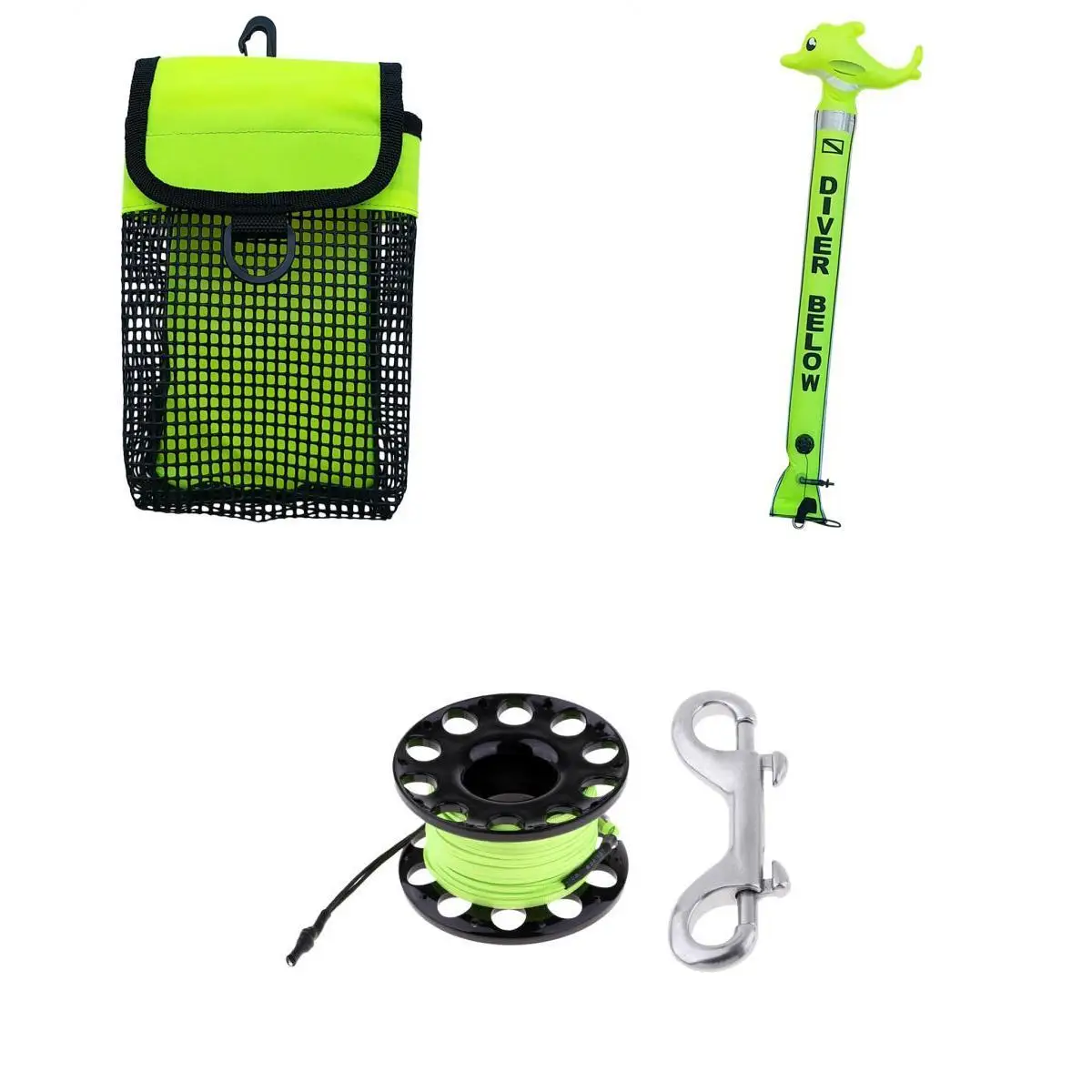 Surface Marker Buoy SMB & Finger Reel & Bag Scuba Diving SMB Storage Bag Cover Protector Equipment for Scuba Diving Snorkeling