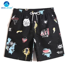 Gailang летние пляжные шорты для мужчин купальный костюм сплошной купальник бегунов мультфильм печатных трусы купальники сетки