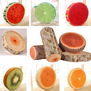 

3D Fruit Round Chair Cushion Soft Removable Comfortable High Quality Sofa Pillow Home Decor Office Seat Cushion Cushion Pillow