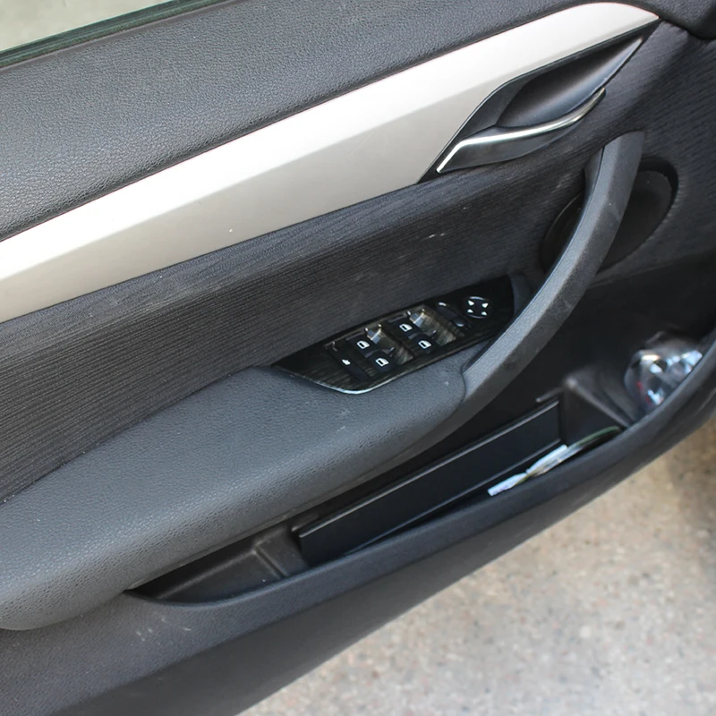 Черная деревянная ABS кнопка подъема окна автомобиля рамка отделка для BMW X1 E84 2011- автомобильные аксессуары