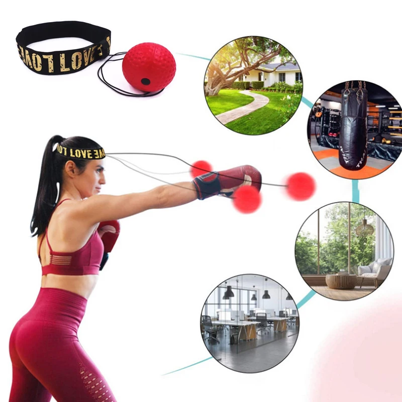 Boxing Speed Ball Head-mounted PU Punch ball MMA Sanda Training Hand Eye Reaction Home Sandbag Fitness Boxing Equipment boxeo