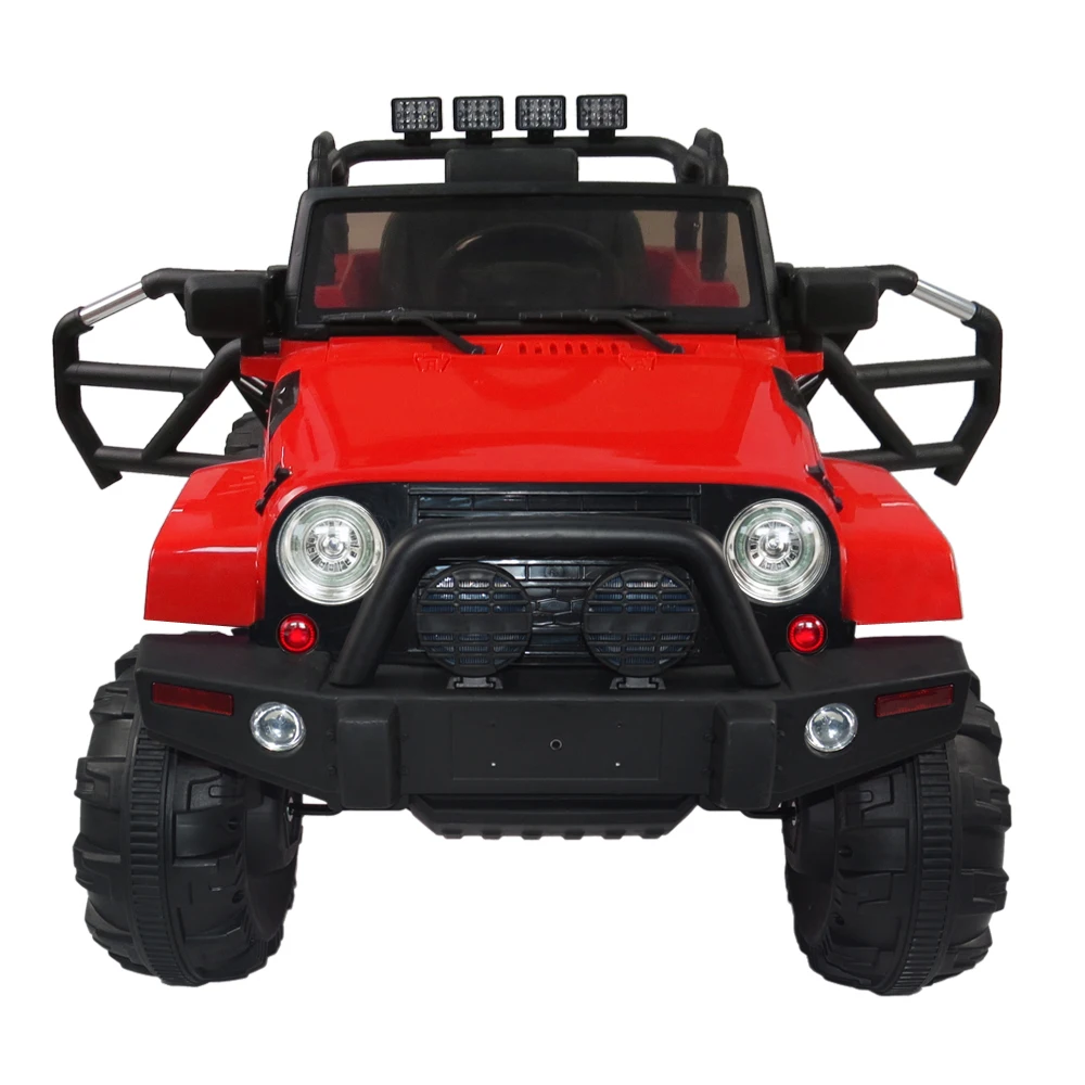 

Electric Car for Kids Ride On 12V Kids Ride On Car SUV MP3 RC Remote Control LED Lights Red US Warehouse