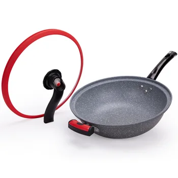 

Energy-saving wok Maifan stone vacuum health pot smokeless healthy fine iron wok induction cooker universal