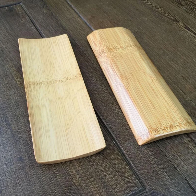 

Bamboo Tea Towel Crafts Kung Fu Tea Accessories Towel Tray Napkin Storage Holder Dish Plate Tea Tray