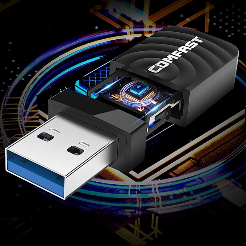 COMFAST Двухдиапазонная 2,4G и 5,8G Wifi Ethernet USB 3,0 мини Сетевая карта 1300 Мбит/с Wifi удлинитель USB Wifi адаптер Антенна CF-812AC