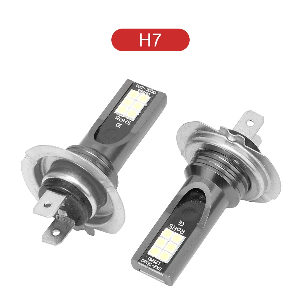 AOSHIKE 12V 24 V COB светодиодный мотоциклетные фары автомобиля светодиодный фар H1 H4 H7 H11 мотоциклетные фары лампы 6000 К светодиодный прожектор - Испускаемый цвет: H7