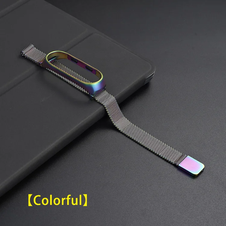 Colorful Металлический браслет из нержавеющей стали mi lanese Loop для Xiaomi mi Band 4 и сменный Браслет mi Band 3 - Цвет ремешка: Colorful