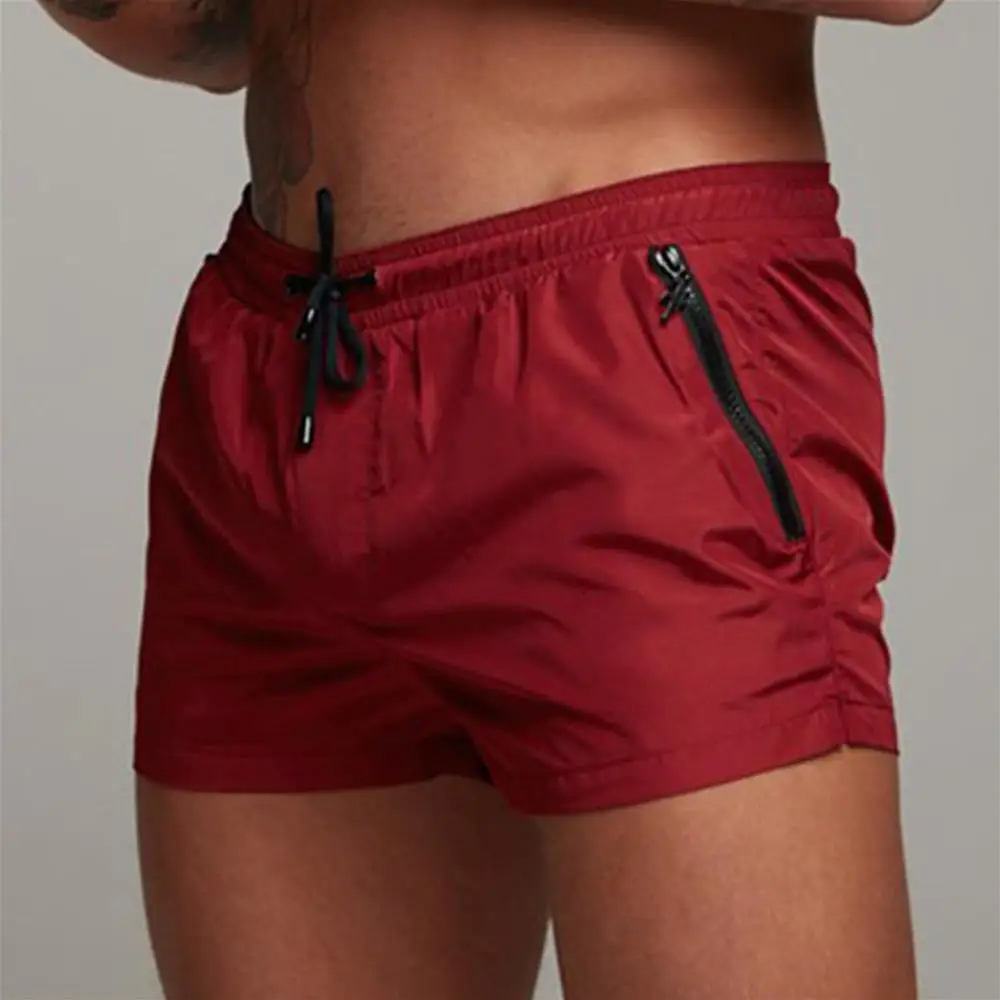 

Zipper Pocket Quick Dry Swimming Shorts For Men Swimwear Man Swimsuit Swim Trunks Summer Bathing Beach Wear Surf Boxer Brie Men