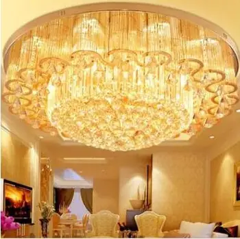 

Modern minimalist fashion led crystal lamp living room lamp round ceiling lamp bed warm restaurant lamp