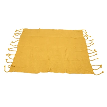 

TOP!-Sofa Cover Blanket Lunch Break Air Conditioning Photo Props Knitted Shawl