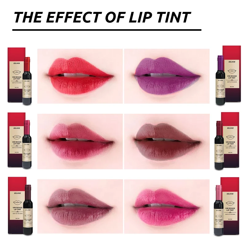 Red wine lipstick Korean Style Lip Tint Baby Pink Lip For Women Makeup Liquid Lipstick Lip Gloss Red Lips Hot Cosmetic