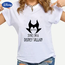 

I'm 99% Sure I'm A Disney Villain Funny T Shirts Women Graphic Tee Streetwear Summer Short Sleeve Maleficent Fashion European