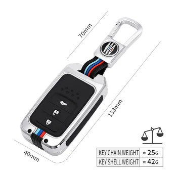 Fob chiave a distanza della copertura di caso dell'automobile in lega di zinco per la CR-V civica di Honda CRV Accord odissea città Vezel URV UR-V accessori della giada di Jazz - Fob chiave a distanza della copertura di caso dell automobile in lega di zinco per