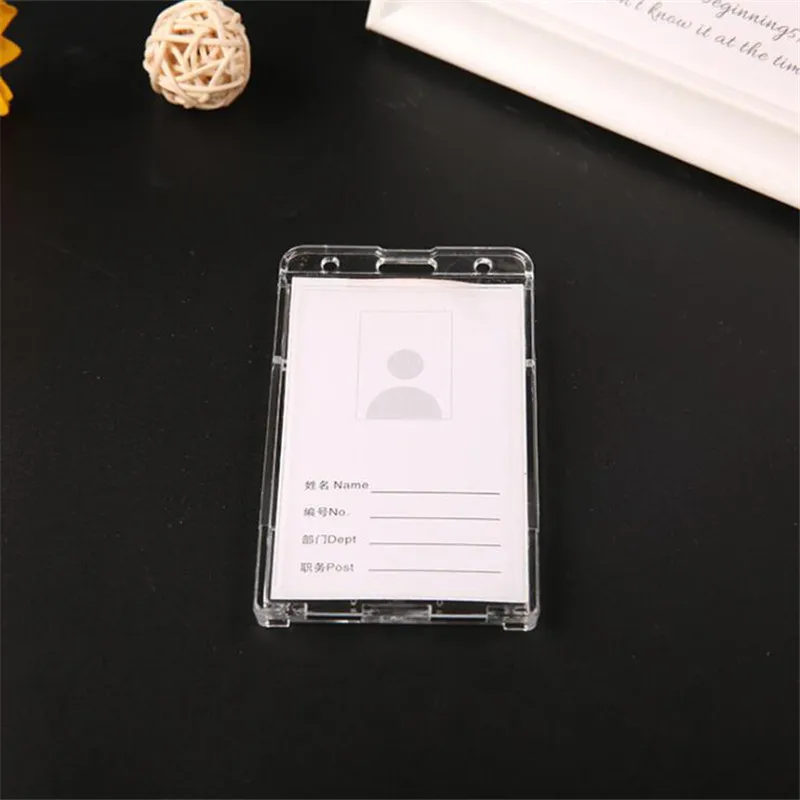 Double Card Acrylic Plastic ID Badge Card Holder Credit Cards Protector ID Cover Case 1PC wallet card holder,card holder,credit card holder,id card holder,id card case