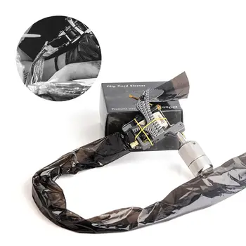 

Disposable Black Plastic Tattoo Clip Cable Sleeves Cover Bag GXMC