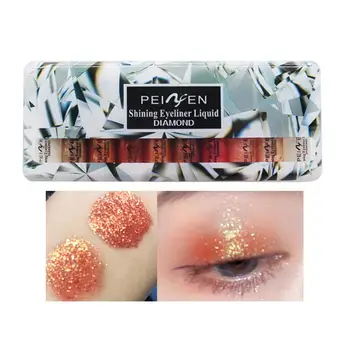 

10 Colors Eyeshadow Liquid Long-lasting Waterproof Smudge-proof Liquid Eye Shadow