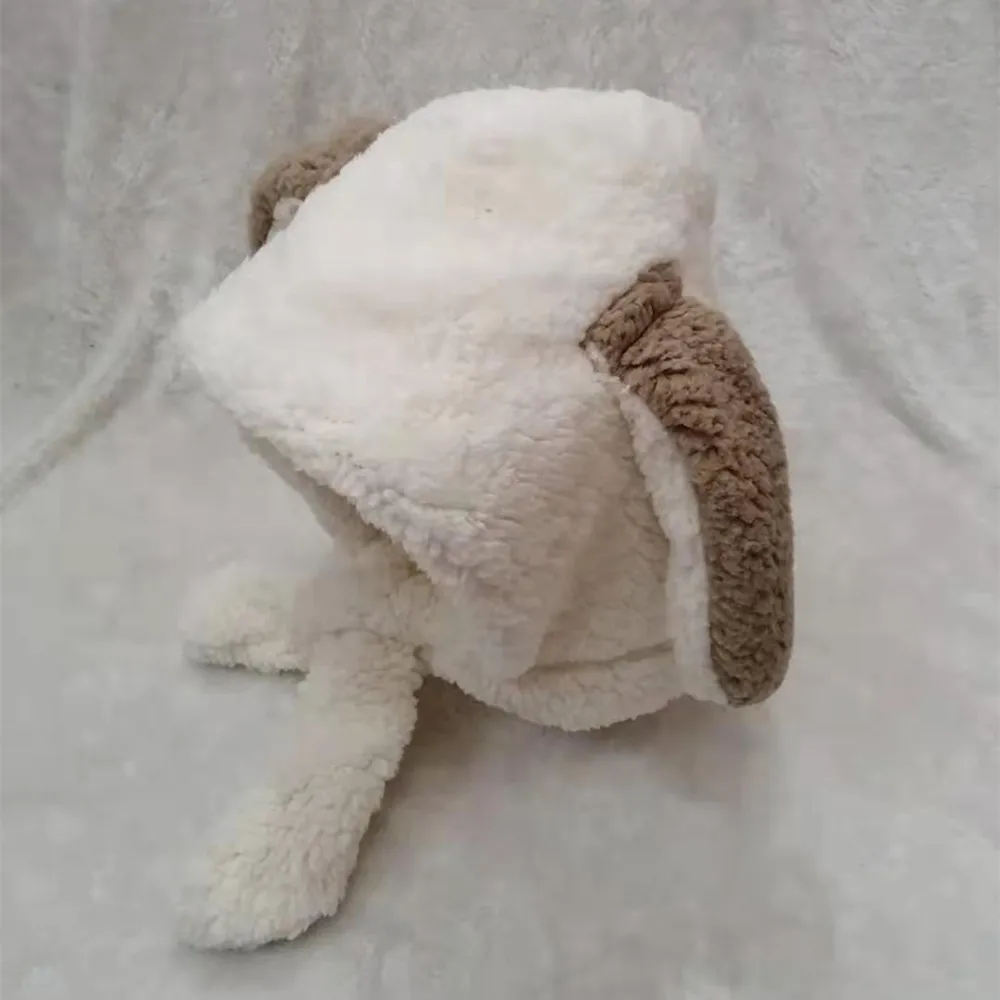 Baby Hats Cute Toddler Children for Boy Girls Cute Puppy Ear Scarf Pullover Cap Woolen Scarves Caps Winter Warm Cap Lamb Hats