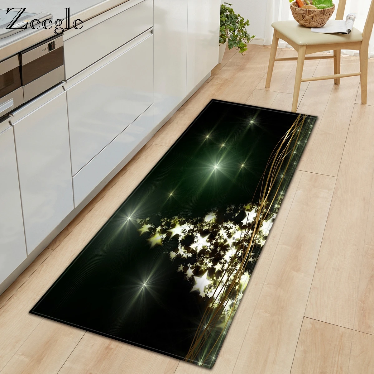 Zeegle Christmas Long Hallway Carpet Modern Doormat Non-slip Bathroom Floor Mat Home Decoration Rug Entrance Doormat Bedroom Rug