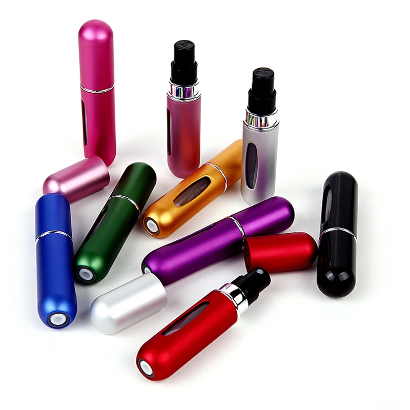 5ml Portable Mini Aluminum Refillable Storage Bottles Perfume Spray Empty Cosmetic Containers Atomizer For Traveler Women Gifts-3