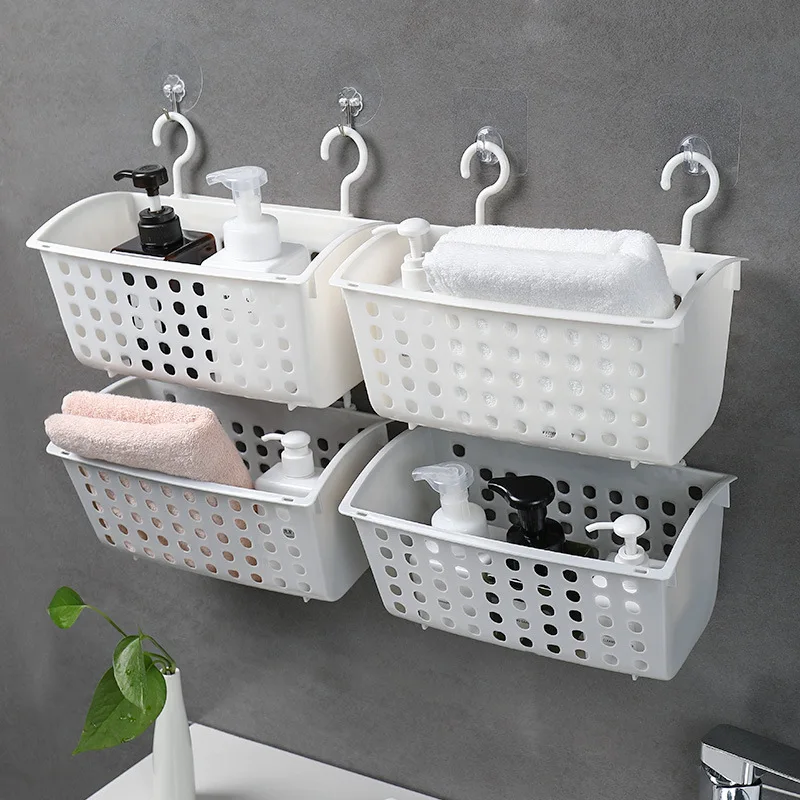 Bathroom hanging basket household hanging basket can be superimposed in the bathroom built-in basket