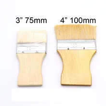 " 4" домашнее улучшение краски волоконная щетка инструмент кисть для покраски промышленные щетки барбекю краска щётка с деревянной ручкой шерсть щетка