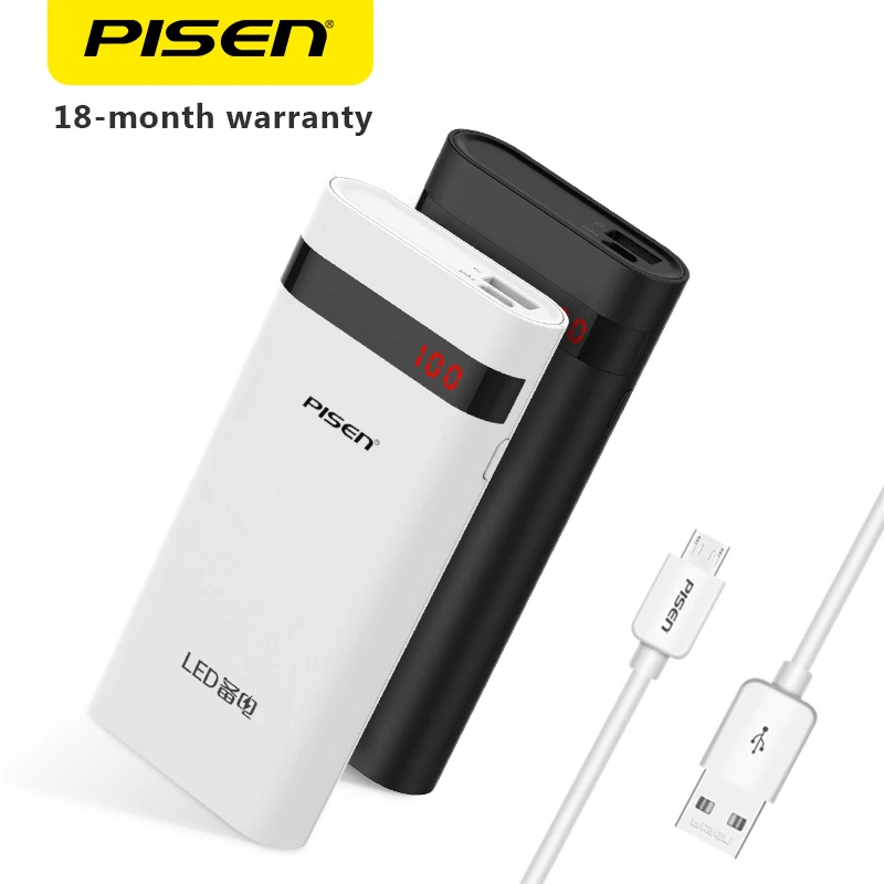 PowerBank Pisen Портативный внешний аккумулятор Общая емкость 10000 мАч Зарядное