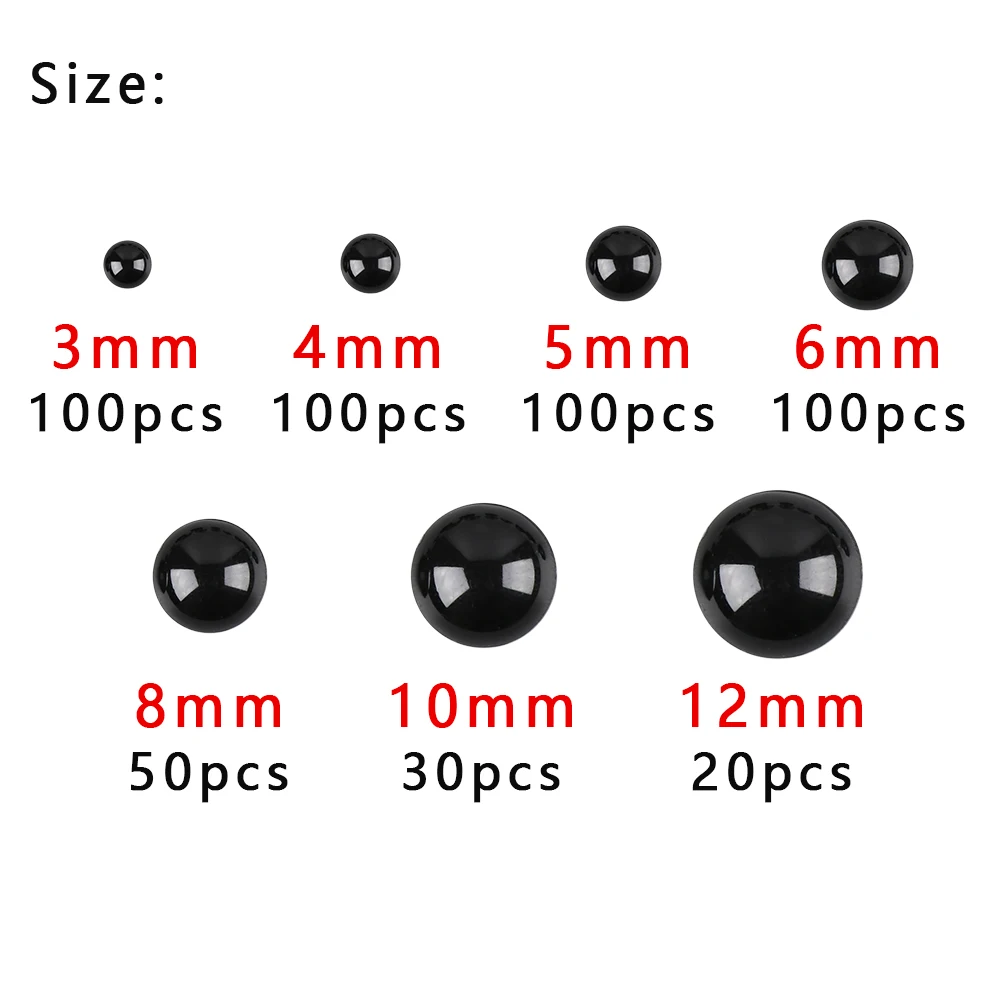 Black Safe Plastic Eyes 100/500 Pcs Doll Eyes For DIY Dolls Making Toys Bear Eye Amigurumi doll accessories,doll clothes accessories,plush doll accessories,doll eyes,doll eyewear accessories,doll bag toys,doll eyelashes