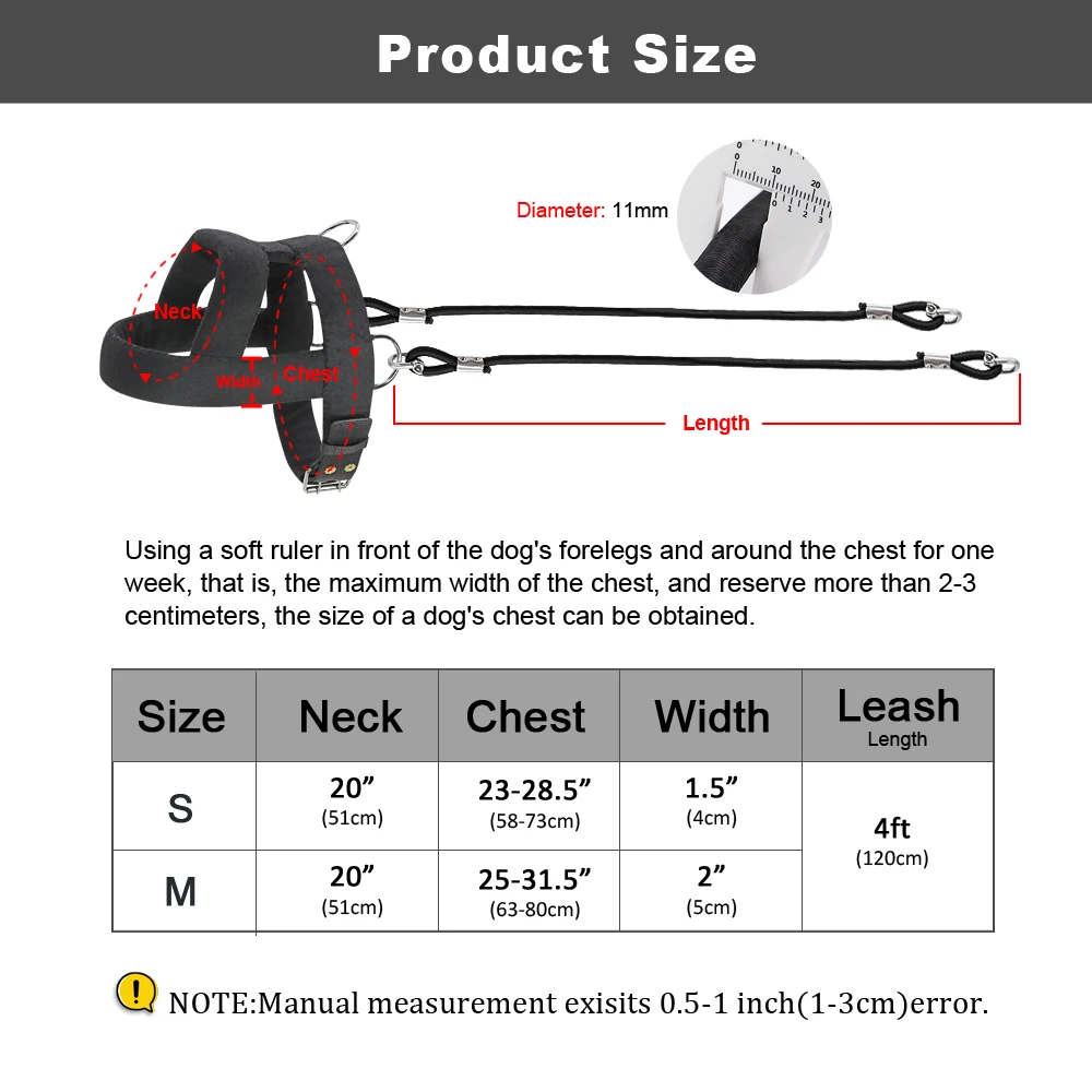 Dog Weight Pulling Harness and Leash Soft Padded Dogs Sledding Harnesses Durable Lead Rope Pitbull Big Large Dogs Training dog training supplies