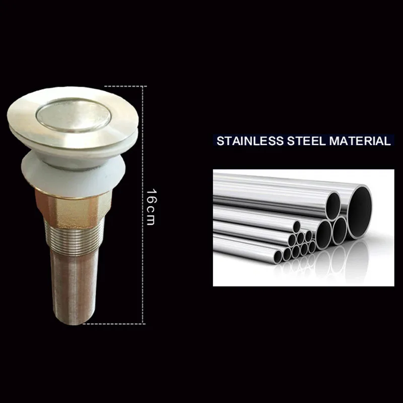 

17cm Stainless Steel Chrome Drain W/ Overflow Vessel Vanity Sink Bathroom Faucet