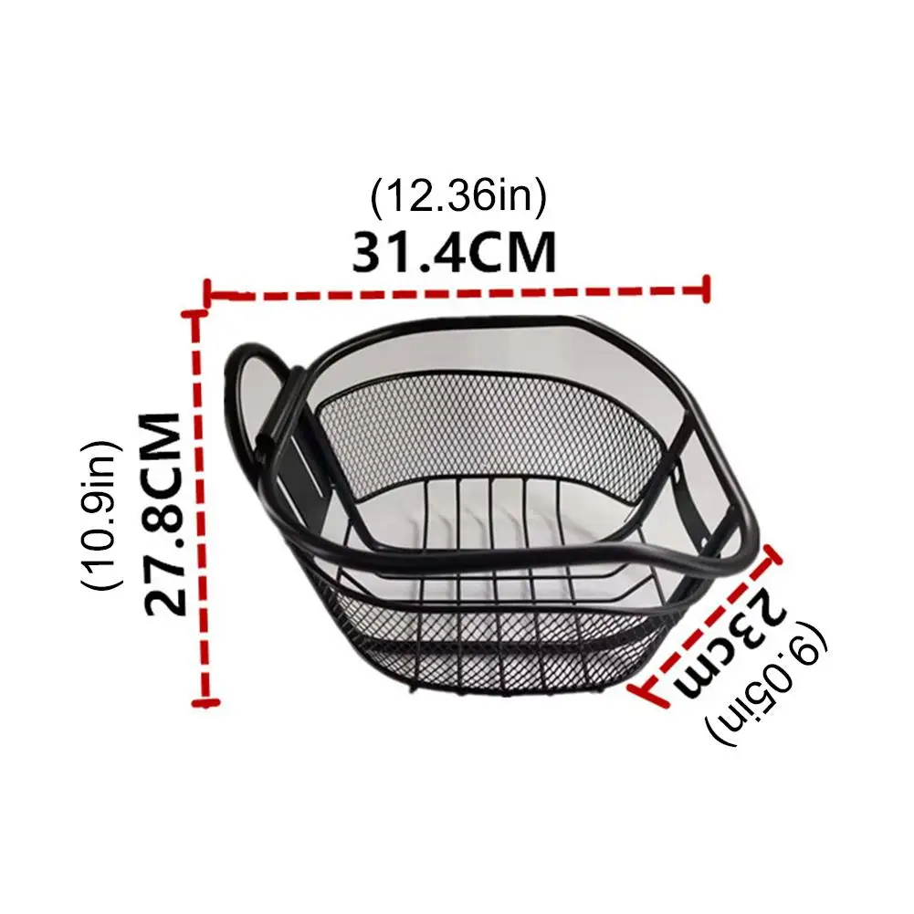 Bicycle Basket Scooter Electric Vehicle Universal Accessories Bicycle Net Basket Front Large Space Aluminum Shopping Basket