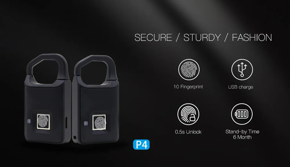 P4 P5 без ключа Электронный Отпечаток пальца умный замок двери супер длинный режим ожидания электронный замок склад сумка багаж
