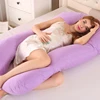 Bubble Kiss U-Shape Large Pregnancy Pillows Cotton Sleep Support Pillow For Pregnant Cartoon Pattern Maternity Side Sleepers 4