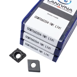 10 pçs CCMT060204 TM1 lt41 inserções de carboneto alta qualidade ferramenta de torneamento interno ccmt06 fresa cnc torno metal peças ferramenta