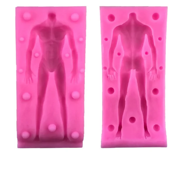 Woman&Man Body Shape Silicone Mold Creative Fondant Cake Baking Mould DIY Handmade Clay Craft Plaster Ceramic Silicone Molds Man
