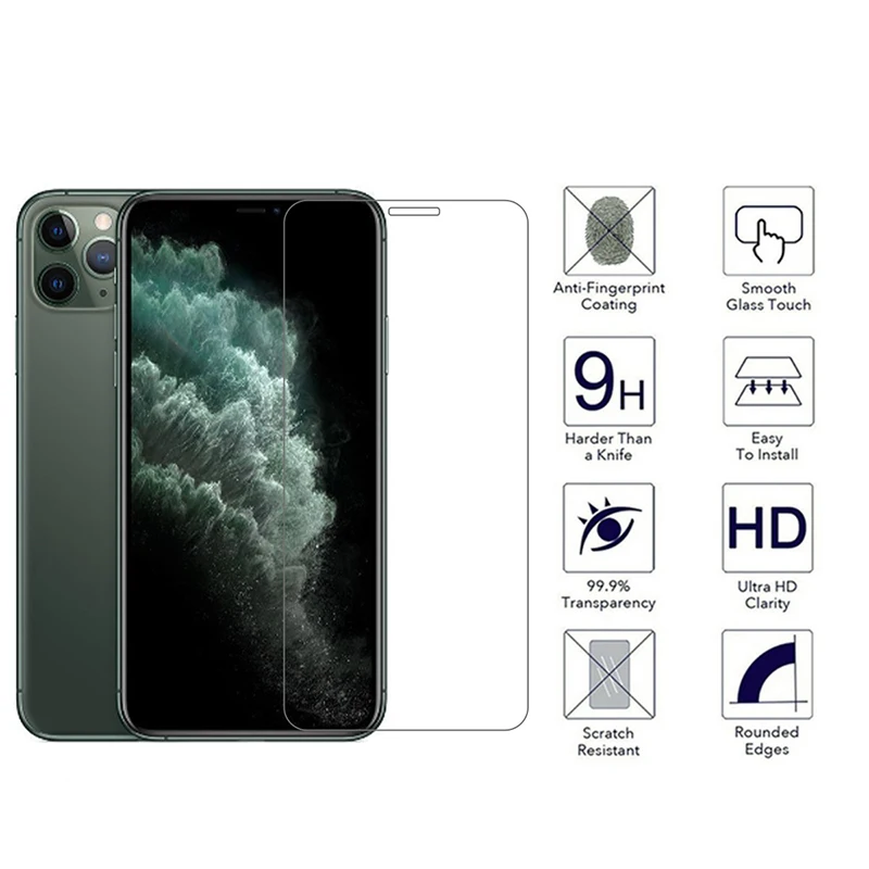

Protective Tempered Glass for iPhone 7 8 6 6S Plus 11 Pro Max XR X XS Max Screen Protector for iPhone 11 Pro Max 6 6S 7 8 Glass