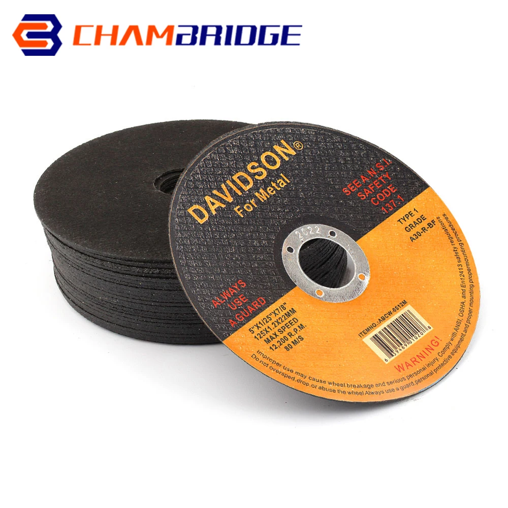 125mm Metal Cutting Discs 5" 1/25" Bore Cut Off Wheel Flap Sanding Grinding Discs for Angle Grinder Rotary Tool 10Pcs