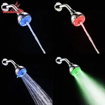 

New Small Top Spray Rain Sprinklers Water Column Adjustable Nozzles Water Saving Bathroom Sprayers LED High Pressure Shower Head