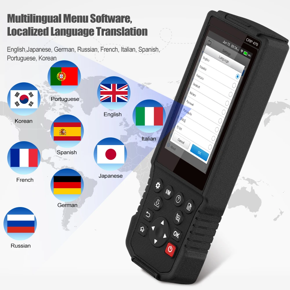 LAUNCH X431 OBD2 сканер двигателя ABS масло DPF EPB IMMO TPMS wifi Автомобильный OBDII