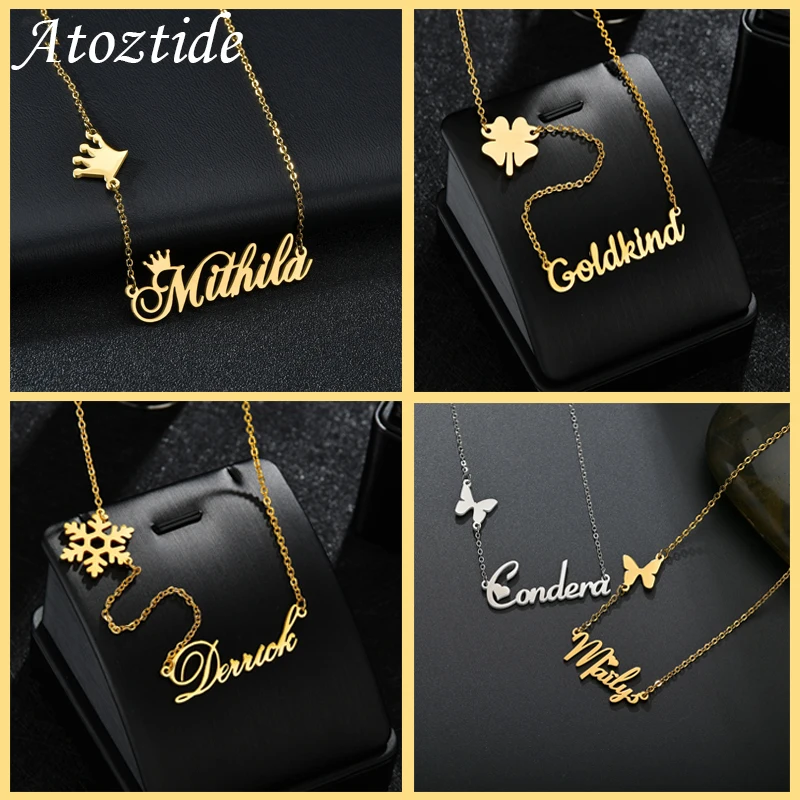Fashion Customized Name Necklaces Heart 