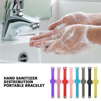 

Leakproof Silicone Hand Sanitizer Wristband Disinfection Hand Soap Dispenser Bracelet Hand Washing Liquid Soap Wrist Strap
